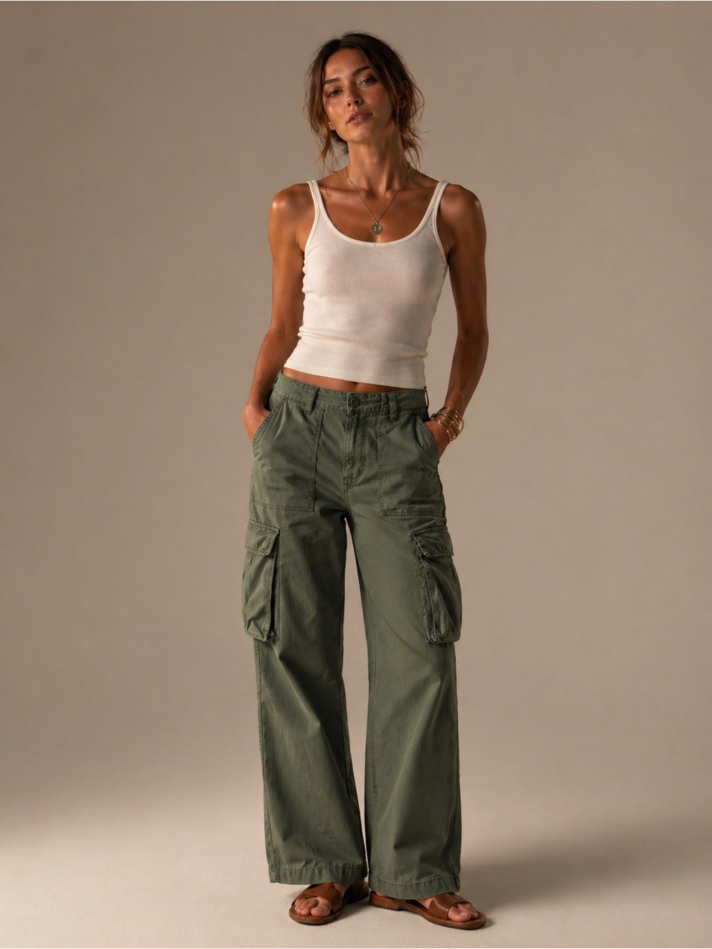 Bershka cargo straight trouser - Picture 1 of 6